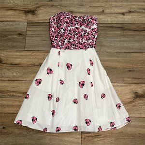 Lilly Pulitzer Felicity Tube Dress SZ 00 Ladybug Garden Strapless Mini